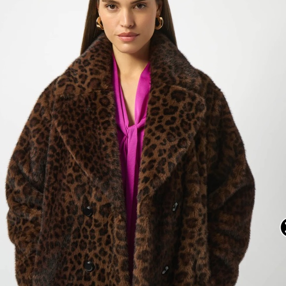 Joseph Ribkoff JR 253937 Leopard Coat - Picture 2 of 5